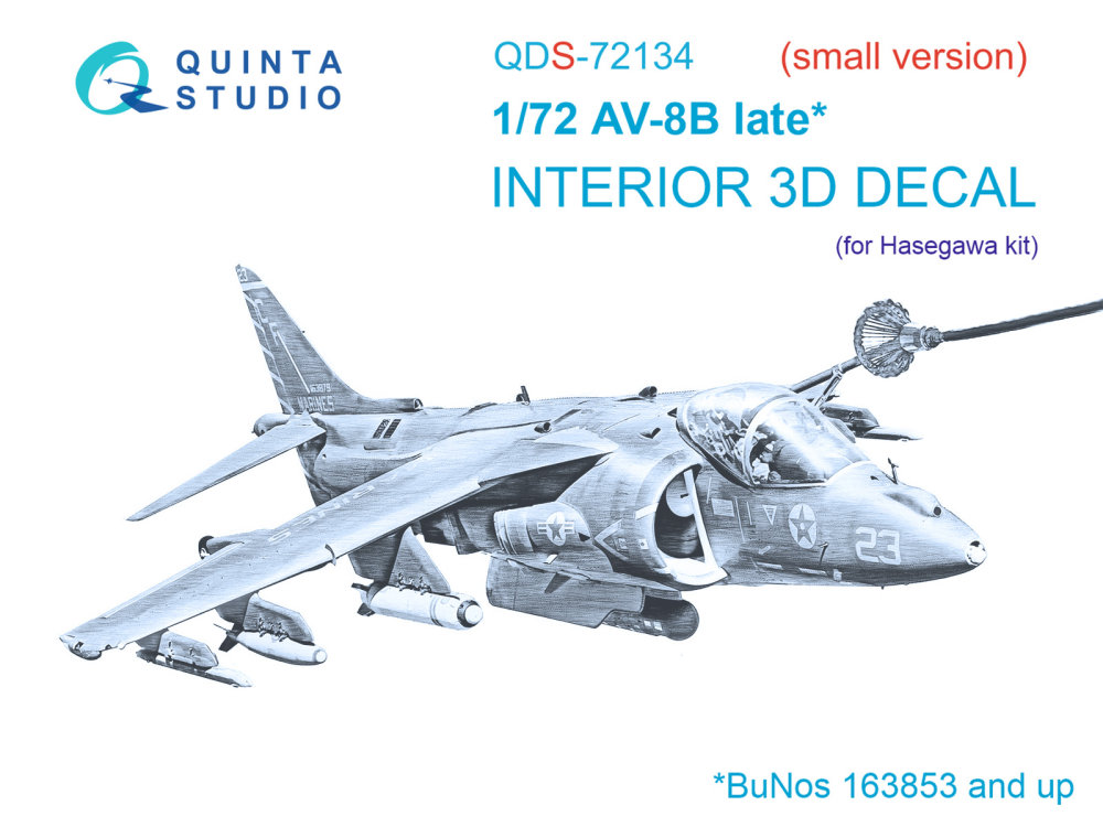 1/72 AV-8B late 3D-Print.&col.Interior (HAS) SMALL