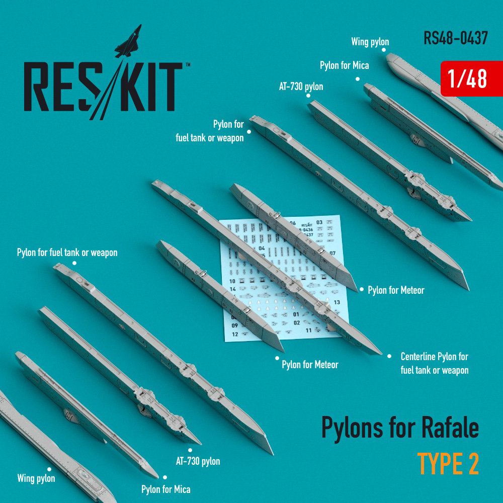 1/48 Pylons for Rafale type 2