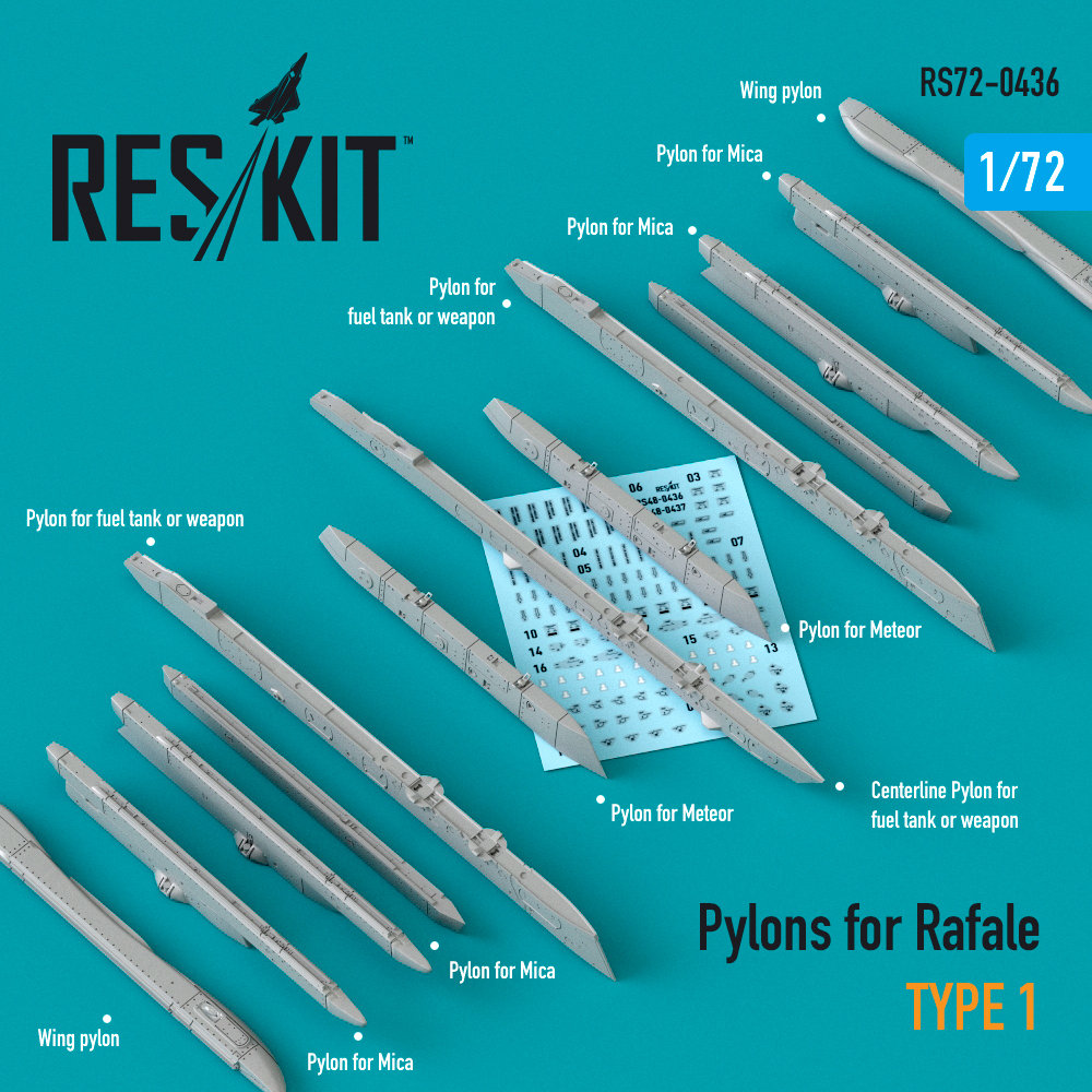 1/72 Pylons for Rafale type 1