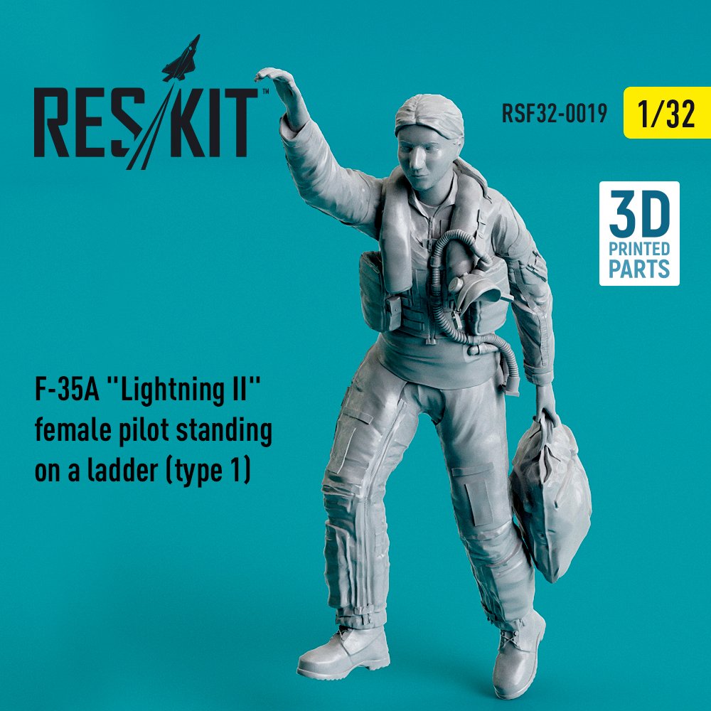 1/32 F-35A Lightning II female p. stand.+ledder 1