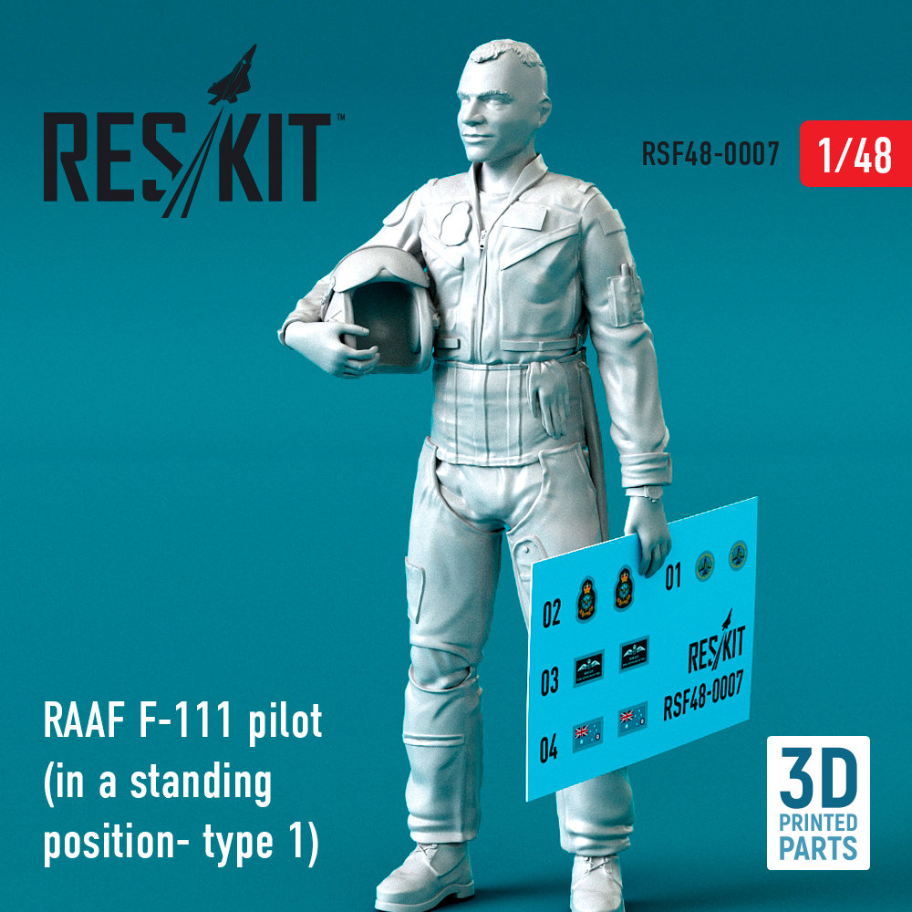 1/48 RAAF F-111 pilot in a standing posit. type 1