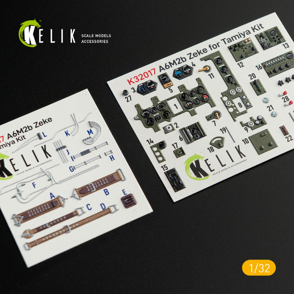 1/32 A6M2B Zeke - Interior 3D Decal (TAM)