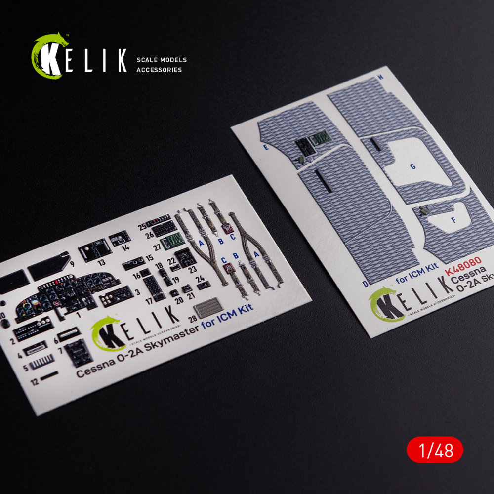 1/48 O-2A Skymaster int. 3D decals 'grey decorat.'