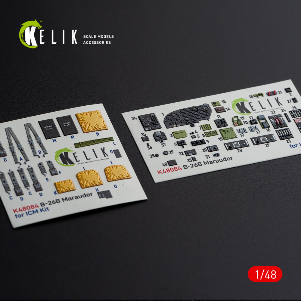 1/48 B-26B Marauder interior 3D decals (ICM) 