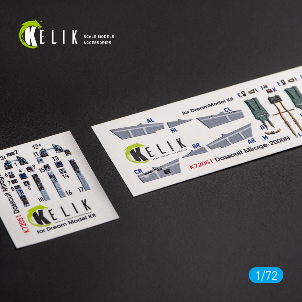 1/72 Mirage 2000N - interior 3D decals (DREAM M.)