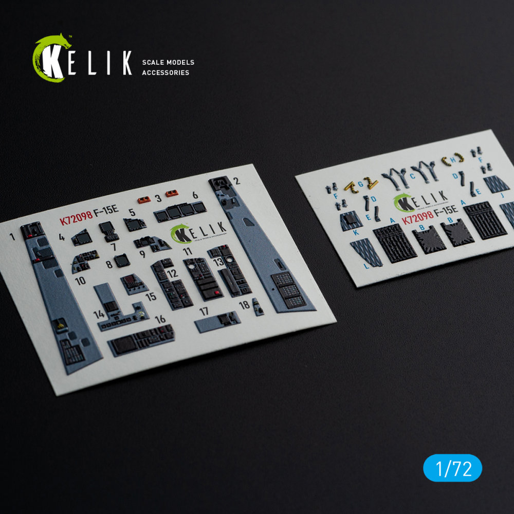 1/72 F-15E - interior 3D decals GWH 