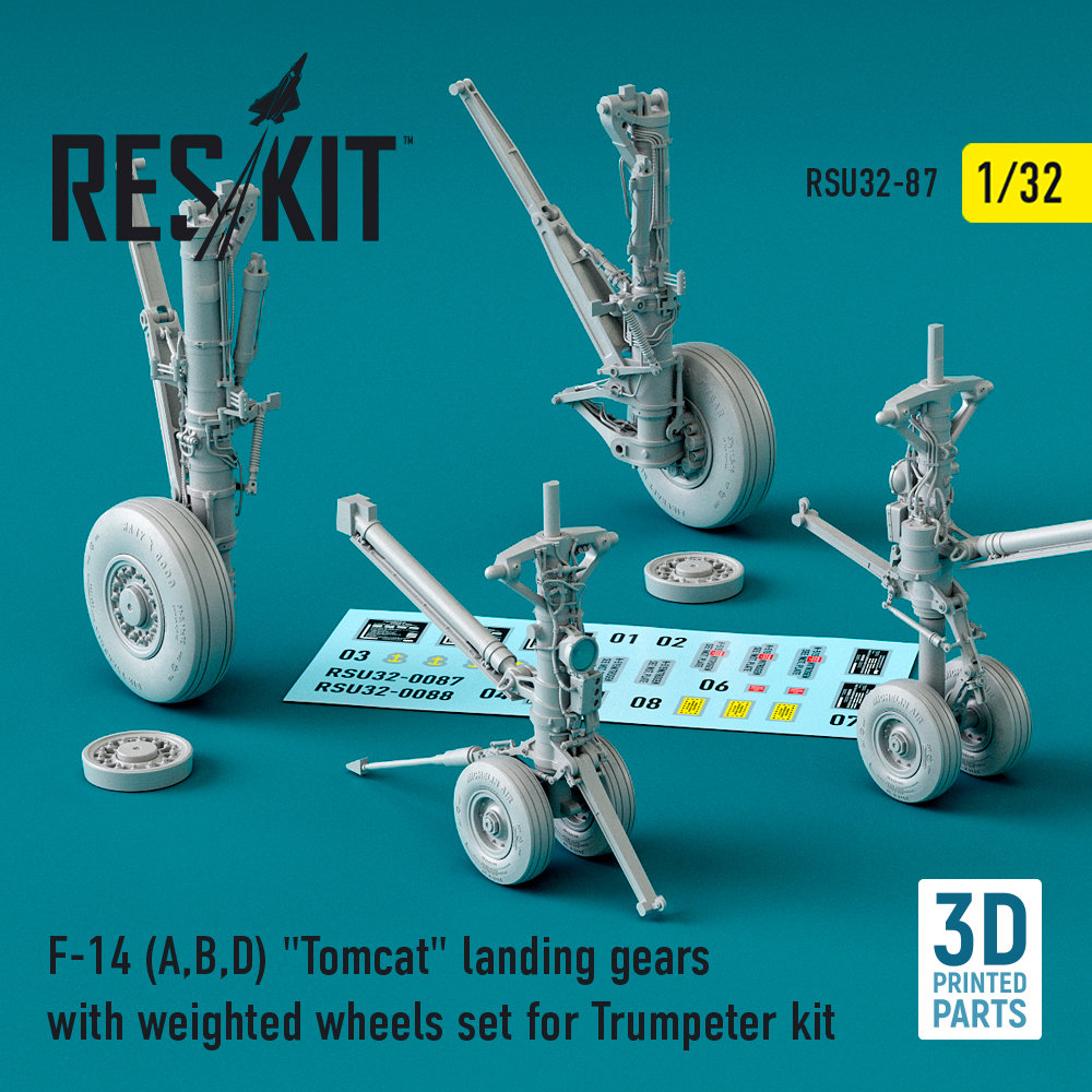 1/32 F-14 (A,B,D) 'Tomcat' landing gears (TRUMP)