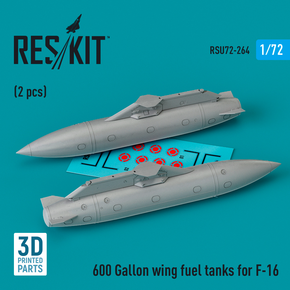 1/72 600 Gal. wing fuel tanks F-16 (2 pcs.)