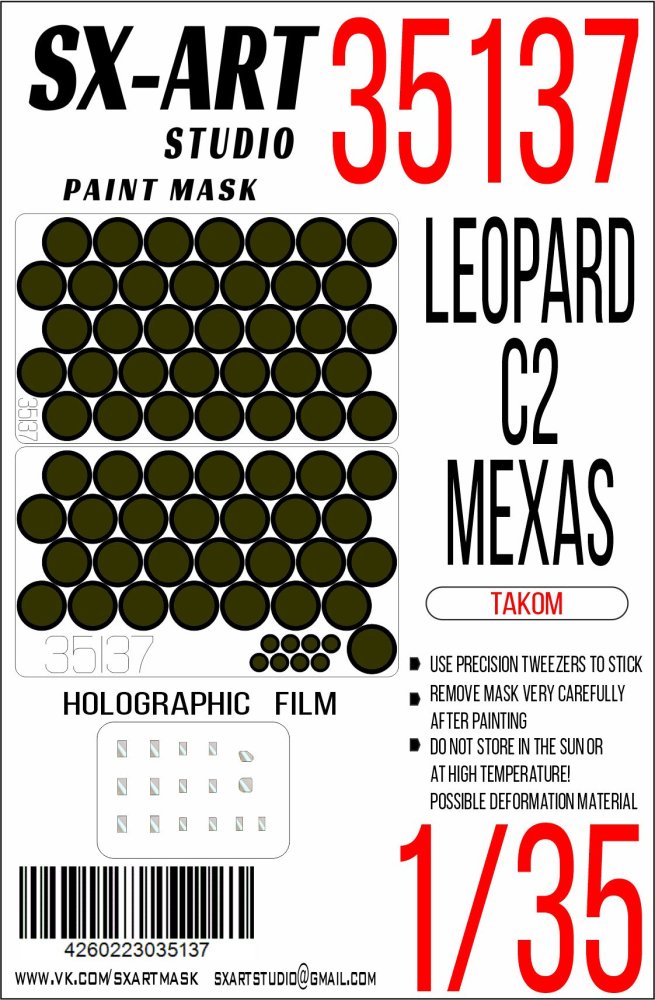 1/35 Paint mask Leopard C2 Mexas (TAKOM)