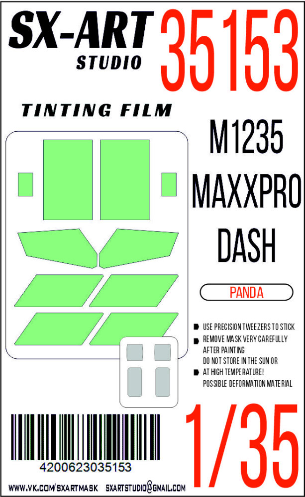 1/35 Tinting film M1235 MaxxPro Dash (PANDA)