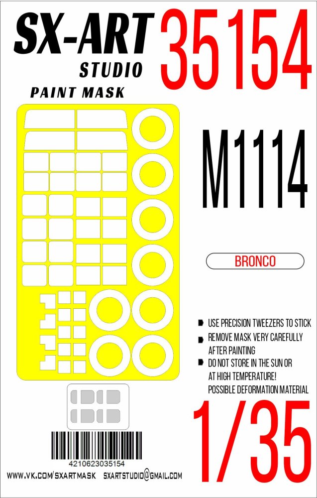 1/35 Paint mask M1114 (BRONCO)