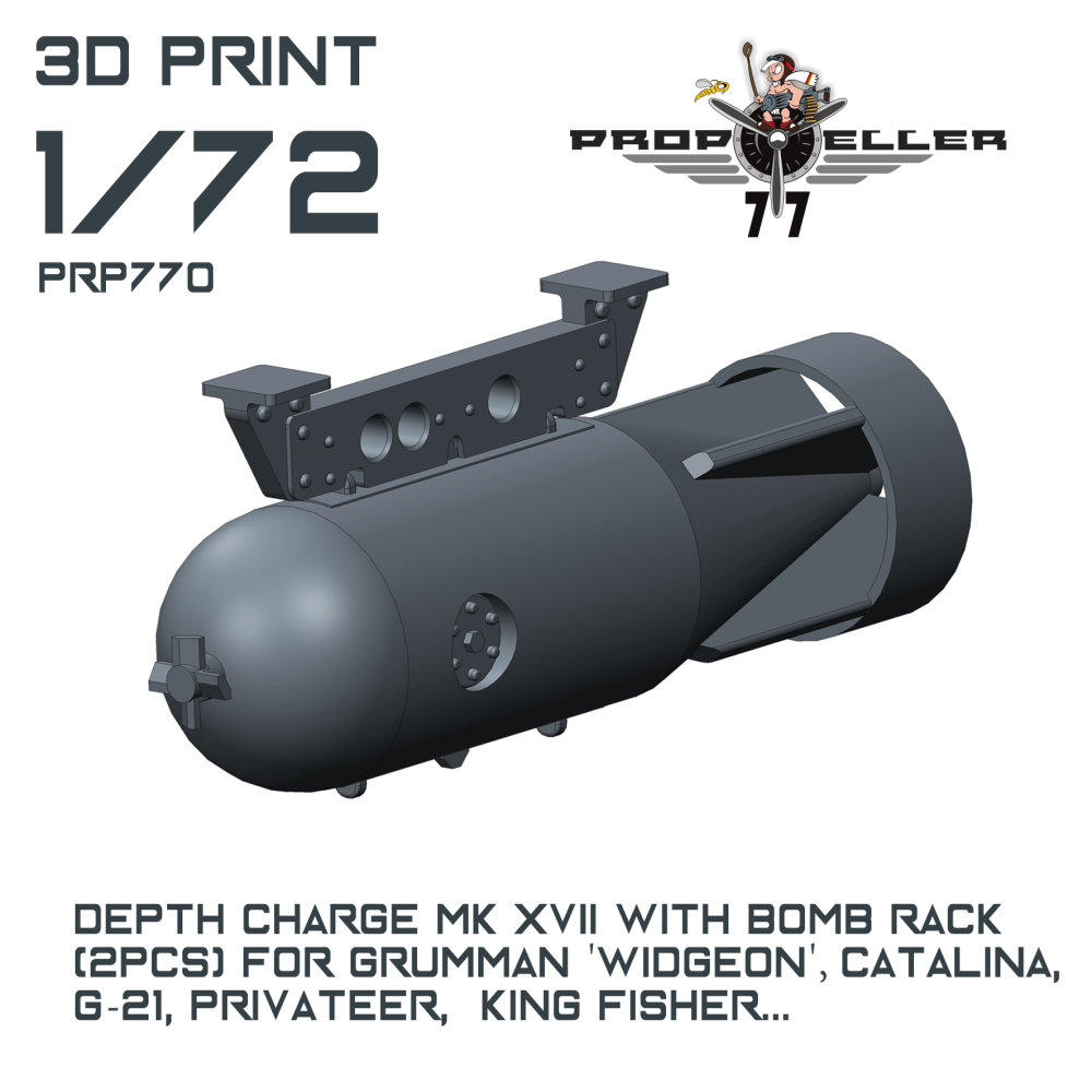 1/72 Depth Charge Mk XVII w/ bomb rack (2 pcs.)