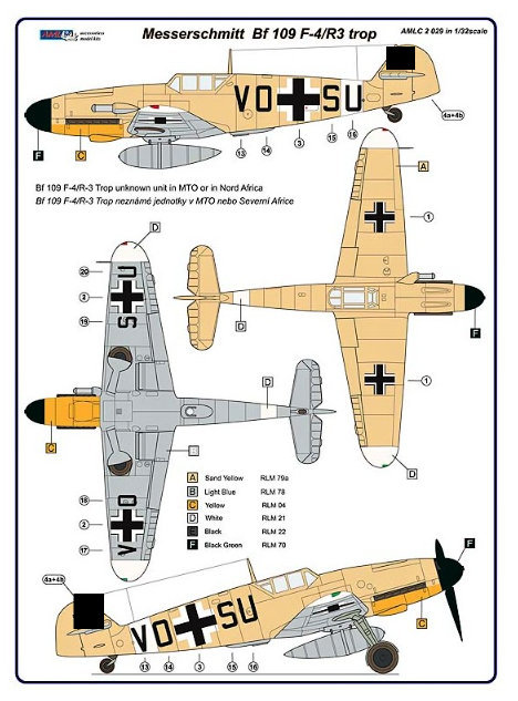 1/32 Decals Messerschmitt Bf 109 F-4/R3 Aufklärer