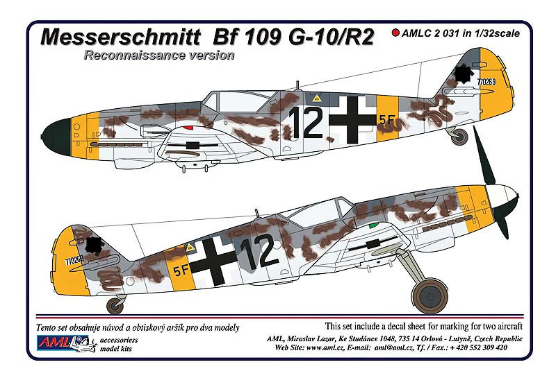 1/32 Decals Messerschmitt Bf 109 G-10/R2 Aufklärer