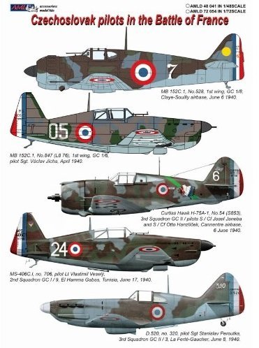 1/72 Decals Czechoslovak pilots in the Battle