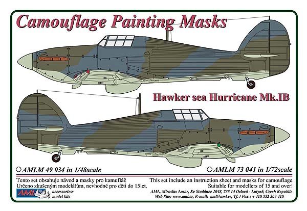 1/32 Camouflage masks Hawker sea Hurricane Mk.IB