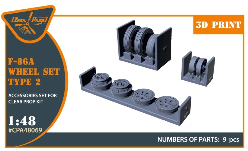 1/48 F-86A wheel set type 2 (CLPR)