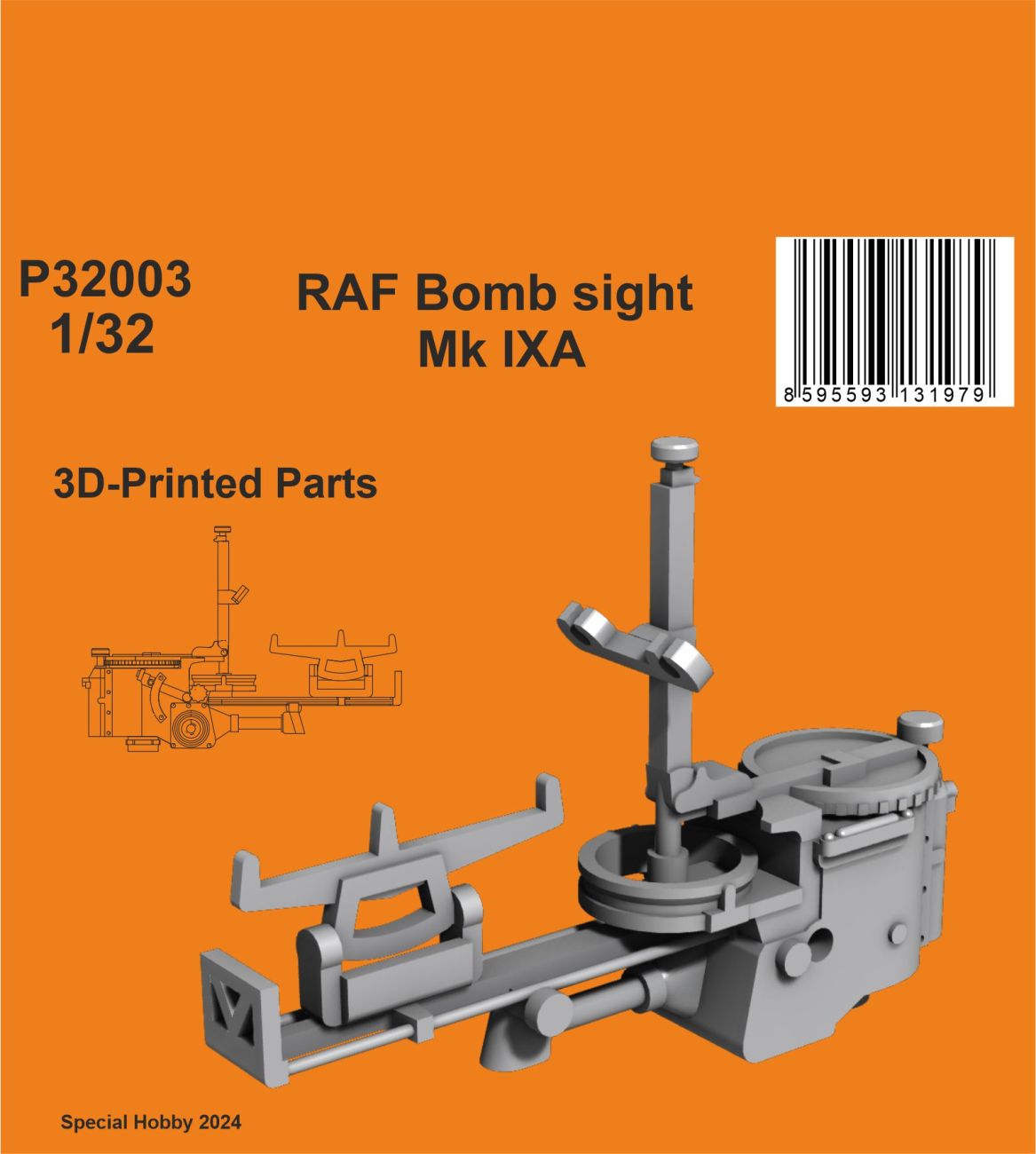 1/32 RAF Bomb sight Mk.IXA (3D-Print)