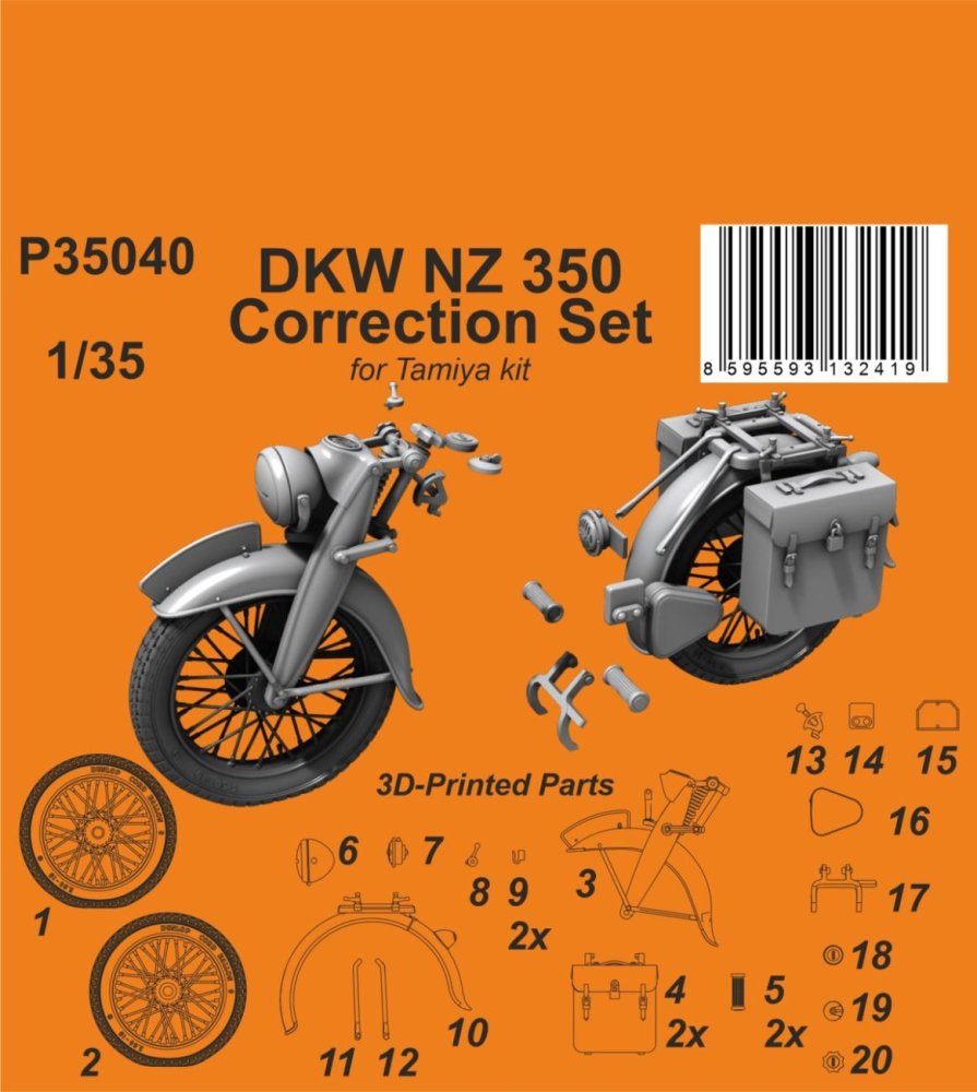 1/35 DKW NZ 350 - Correction Set (TAM) 3D-Print