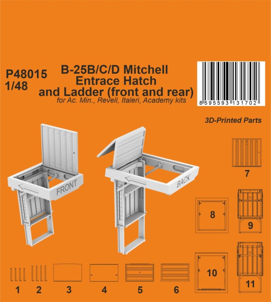 1/48 B-25B/C/D Mitchell Entr. Hatch & Ladder