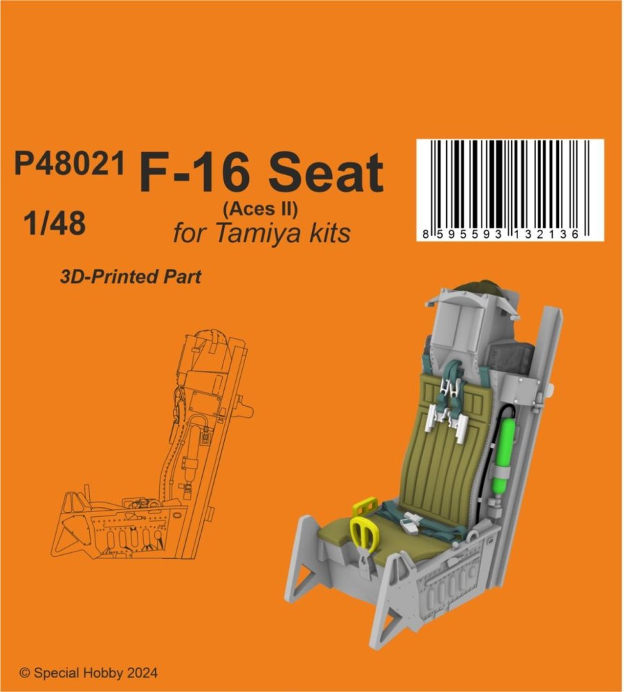 1/48 F-16 Seat Aces II (TAM) 3D-Print