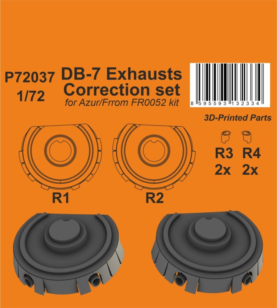 1/72 DB-7 Exhausts - Correction Set (AZUR/FRROM)