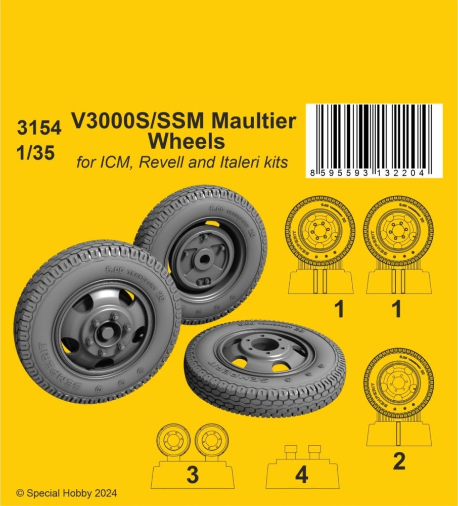 1/35 V3000S/SSM Maultier wheels (ICM)