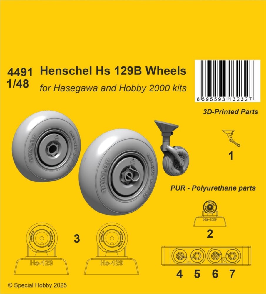 1/48 Henschel Hs 129B Wheels (HAS/H.2000)