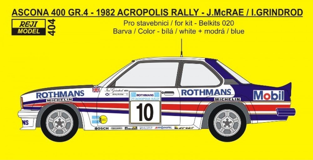 1/24 Transkit Ascona 400 Gr.4 Rally Acropolis 1982