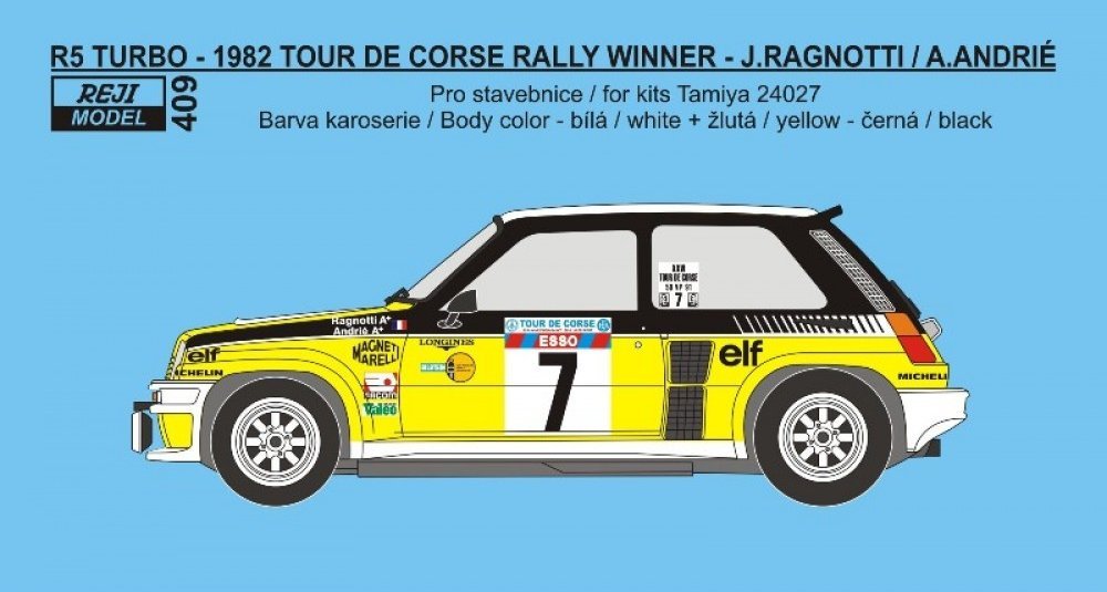 1/24 R5 Turbo Tour de Corse Rally 1982 Ragnotti