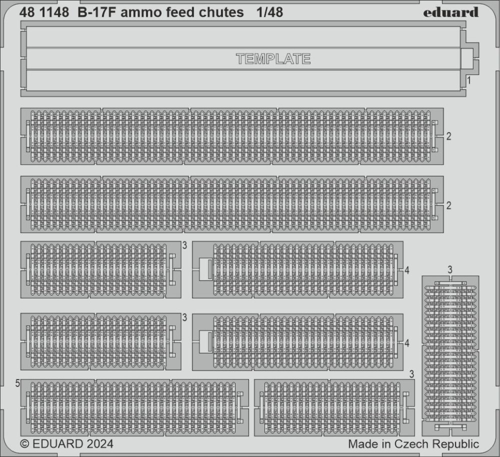 SET B-17F ammo feed chutes (EDU)