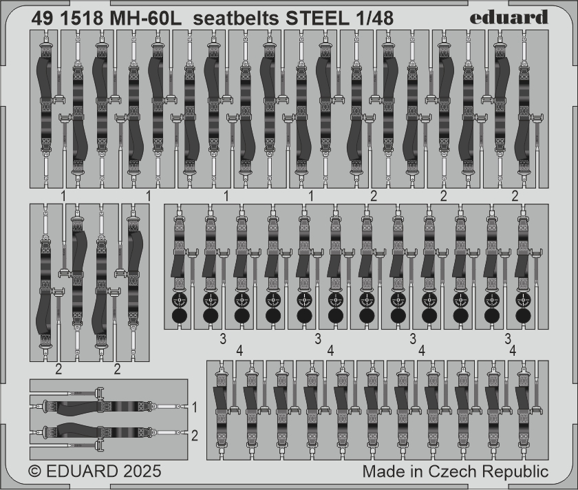 SET MH-60L cargo seatbelts STEEL (ICM)