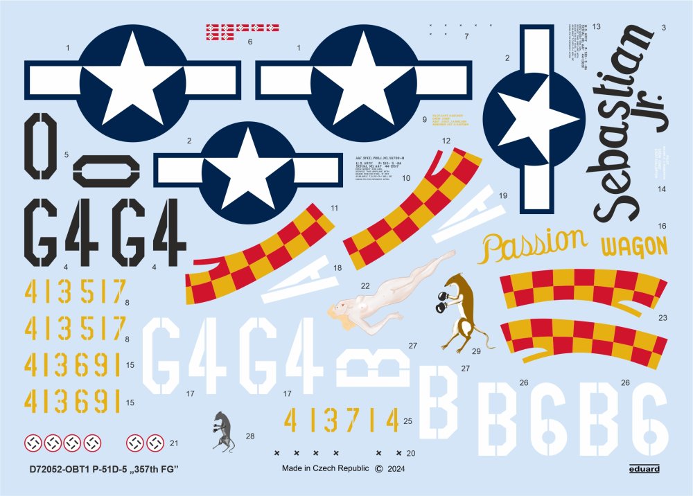 1/72 Decal P-51D-5 '357th FG' (EDU)