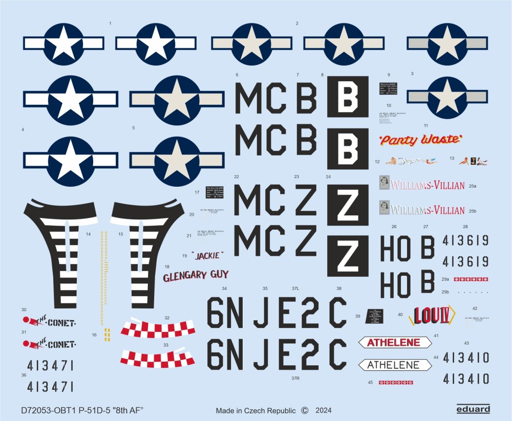 1/72 Decal P-51D-5 '8th AF' (EDU)