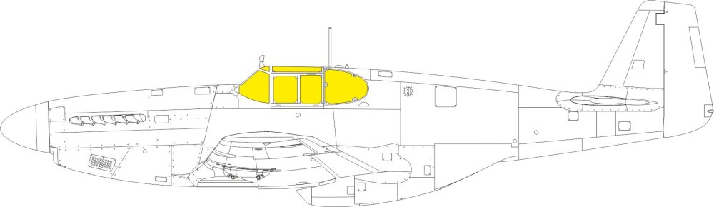 Mask 1/48 P-51B/C framed canopy (EDU)