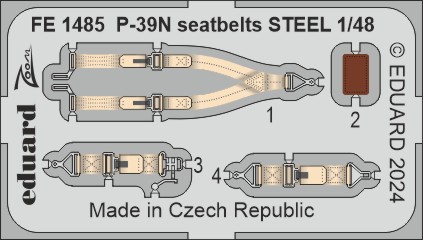 1/48 P-39N seatbelts STEEL (ARMA H.)