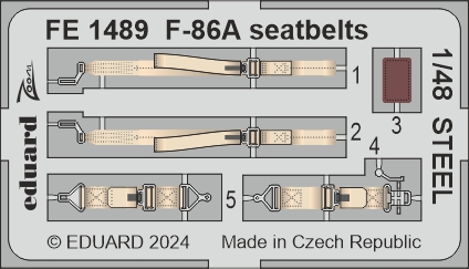 1/48 F-86A seatbelts STEEL (CL.PROP)