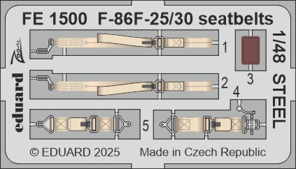 1/48 F-86F-25/30 seatbelts STEEL (AIRF)