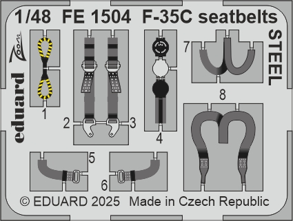 1/48 F-35C seatbelts STEEL (TAM)