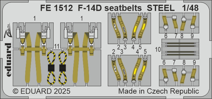 1/48 F-14D seatbelts STEEL (G.W.H.)