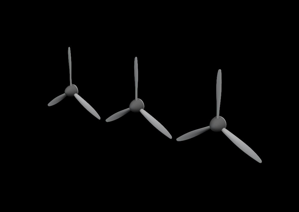 BRASSIN 1/48 SM.79 propellers (FLASHB)