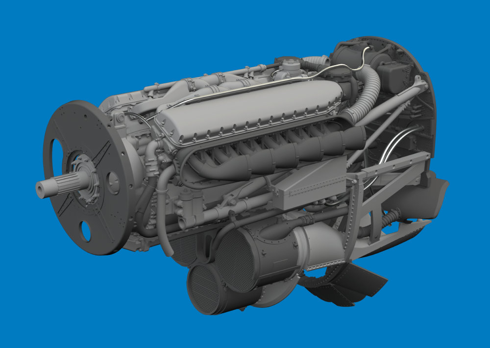 BRASSIN 1/48 P-40E engine PRINT (EDU)