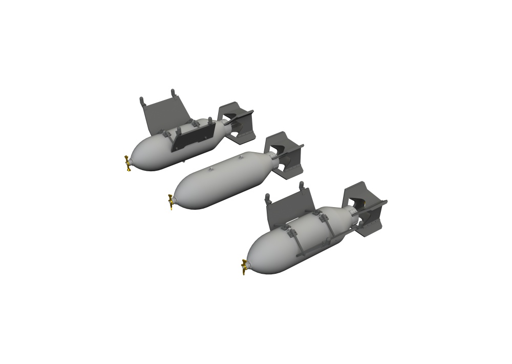 BRASSIN 1/48 P-40 500lb M64 US bombs (EDU)