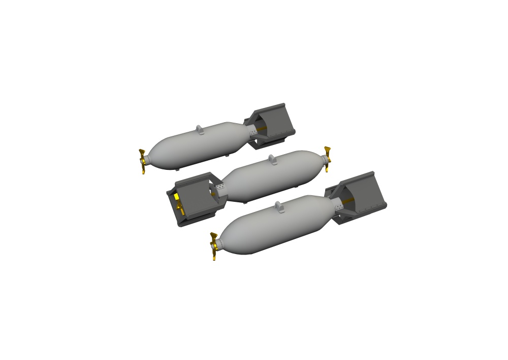 BRASSIN 1/48 P-40 100lb M30 US bombs PRINT (EDU)