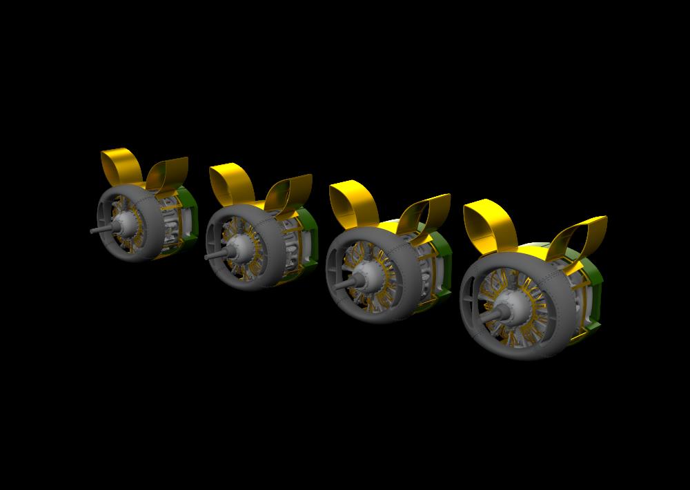 BRASSIN 1/72 B-24H engines PRINT (AIRF)