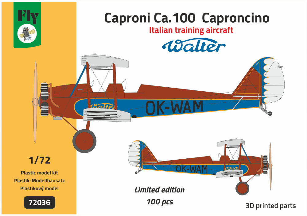 1/72 Ca.100 Caproncino Italian training aircraft