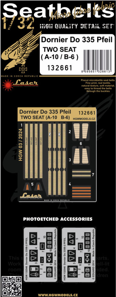 1/32 Seatbelts Do 335 Pfeil Two-seat (A-10/B-6)