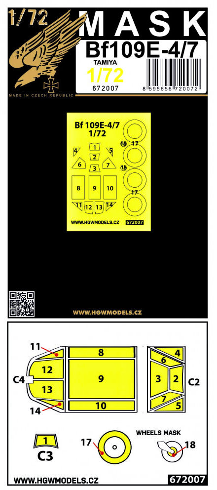 1/72 Mask Bf 109E-4/7 (TAM)