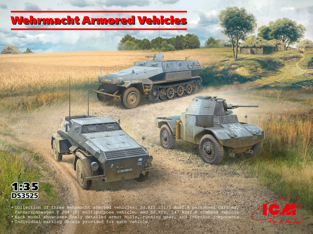 1/35 Wehrmacht Arm.Vehicles DIORAMA SET (3 kits)