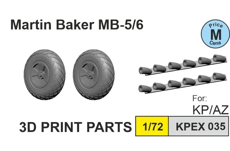 1/72 Martin Baker MB-5/6 wheels & exhausts